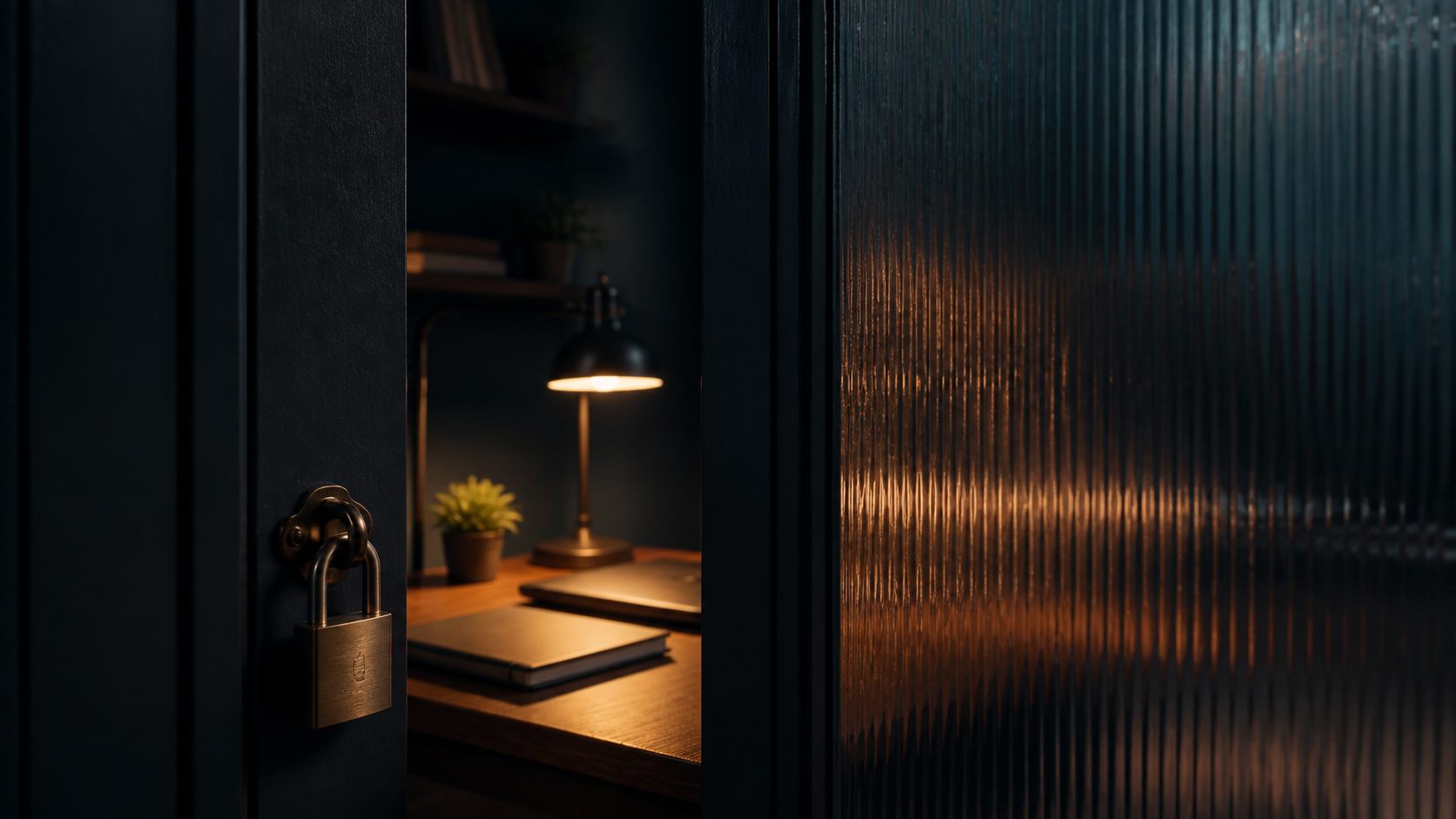 A private workspace illustrating data protection.